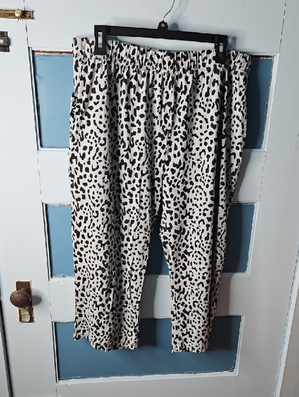 Tugege Leopard Print Short Sleeve Pajama Set - Black on White 12/14 - Picture 4 of 15